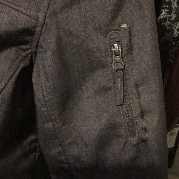 NWOT FREE TECH DARK GRAY/BLACK ZIP HOODED JACKET - Picture 3 of 8